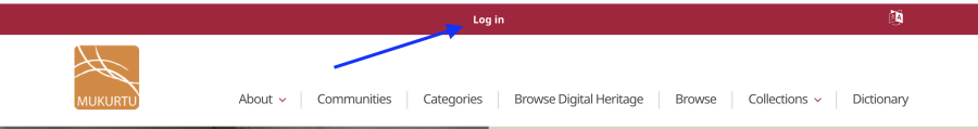 Log in button