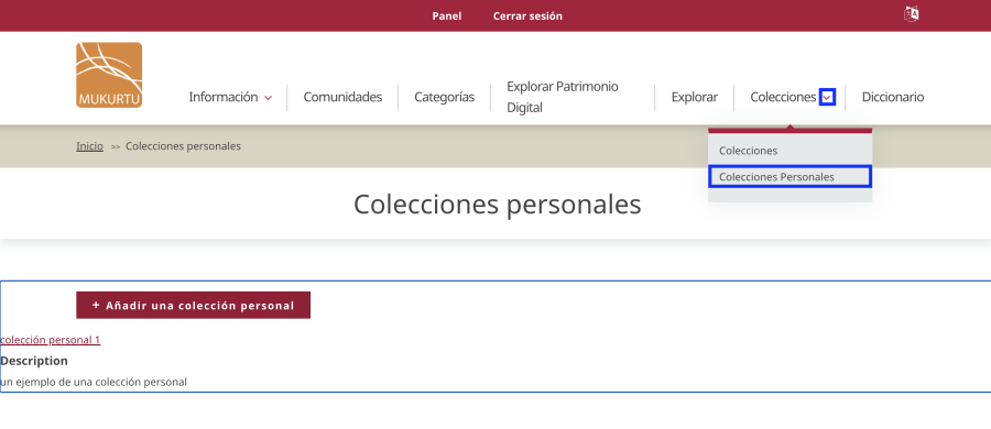colecciones personales